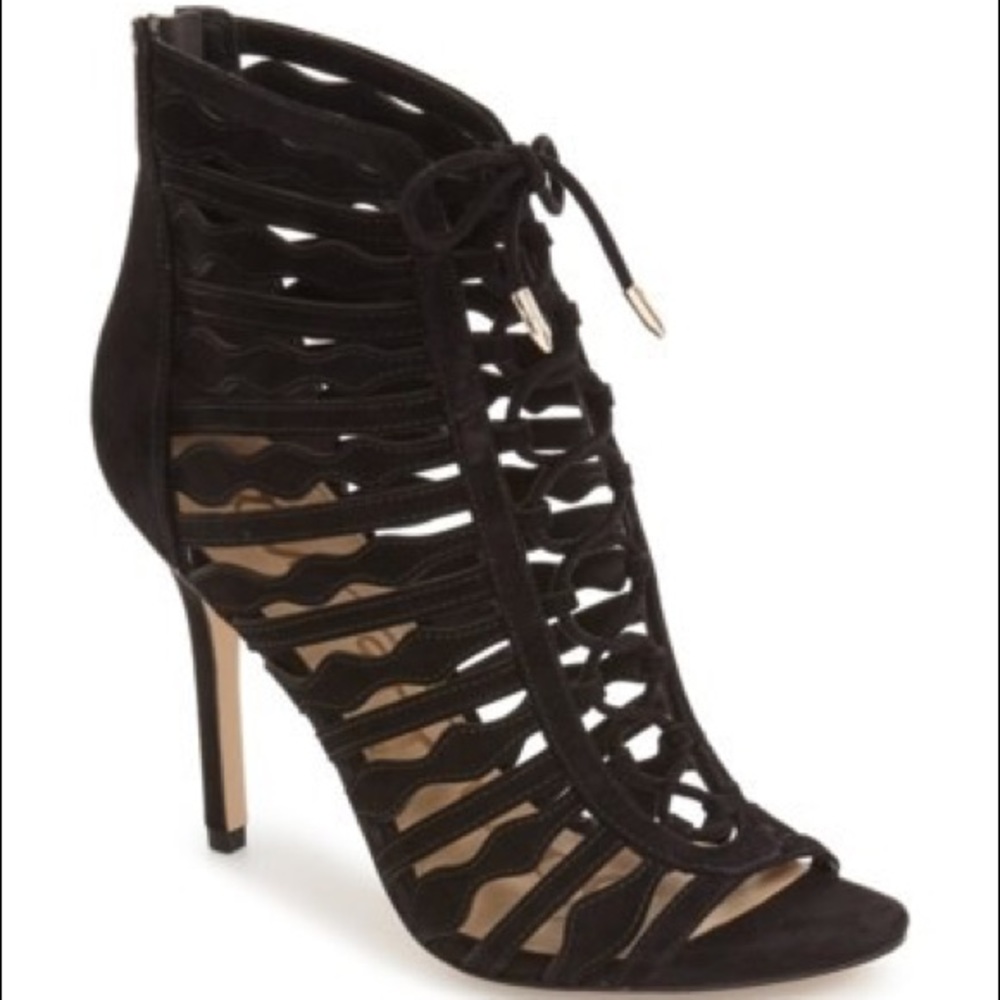Sam Edelman Black Caged Heel Size 6